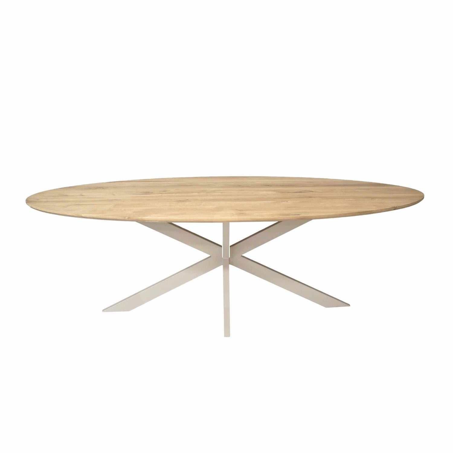 Eiken eettafel Ferris | Ovaal 280 cm | Naturel | Poot Sand - Industrieelinhuis.nl