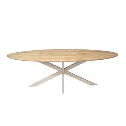 Eiken eettafel Ferris | Ovaal 280 cm | Naturel | Poot Sand - Industrieelinhuis.nl