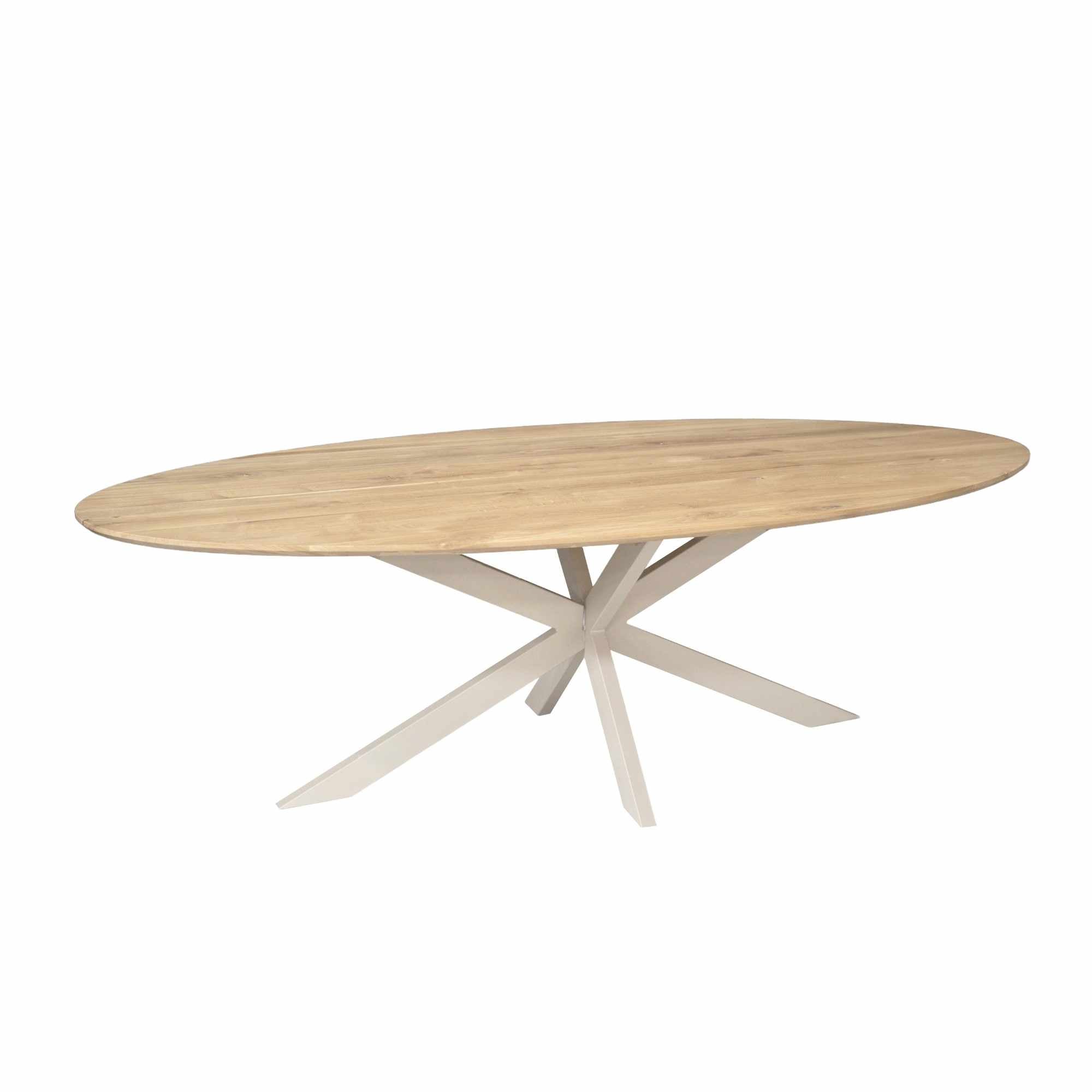 Eiken eettafel Ferris | Ovaal 280 cm | Naturel | Poot Sand - Industrieelinhuis.nl