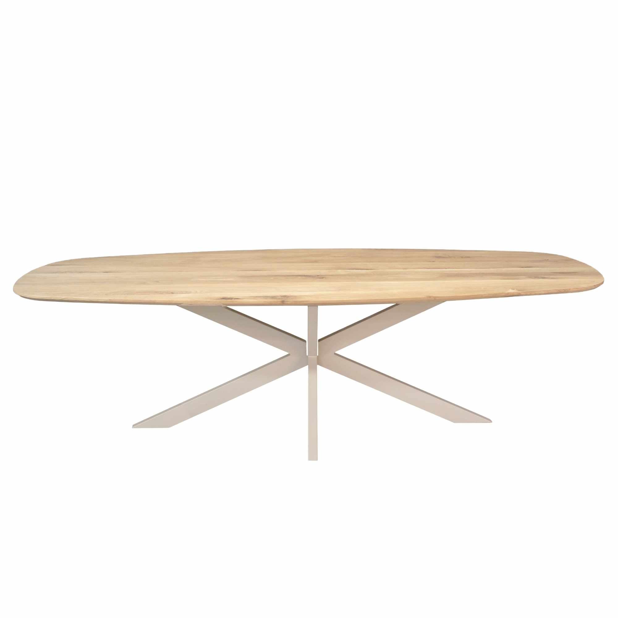 Eiken eettafel Ferris | Deens Ovaal 280 cm | Naturel | Poot Sand - Industrieelinhuis.nl