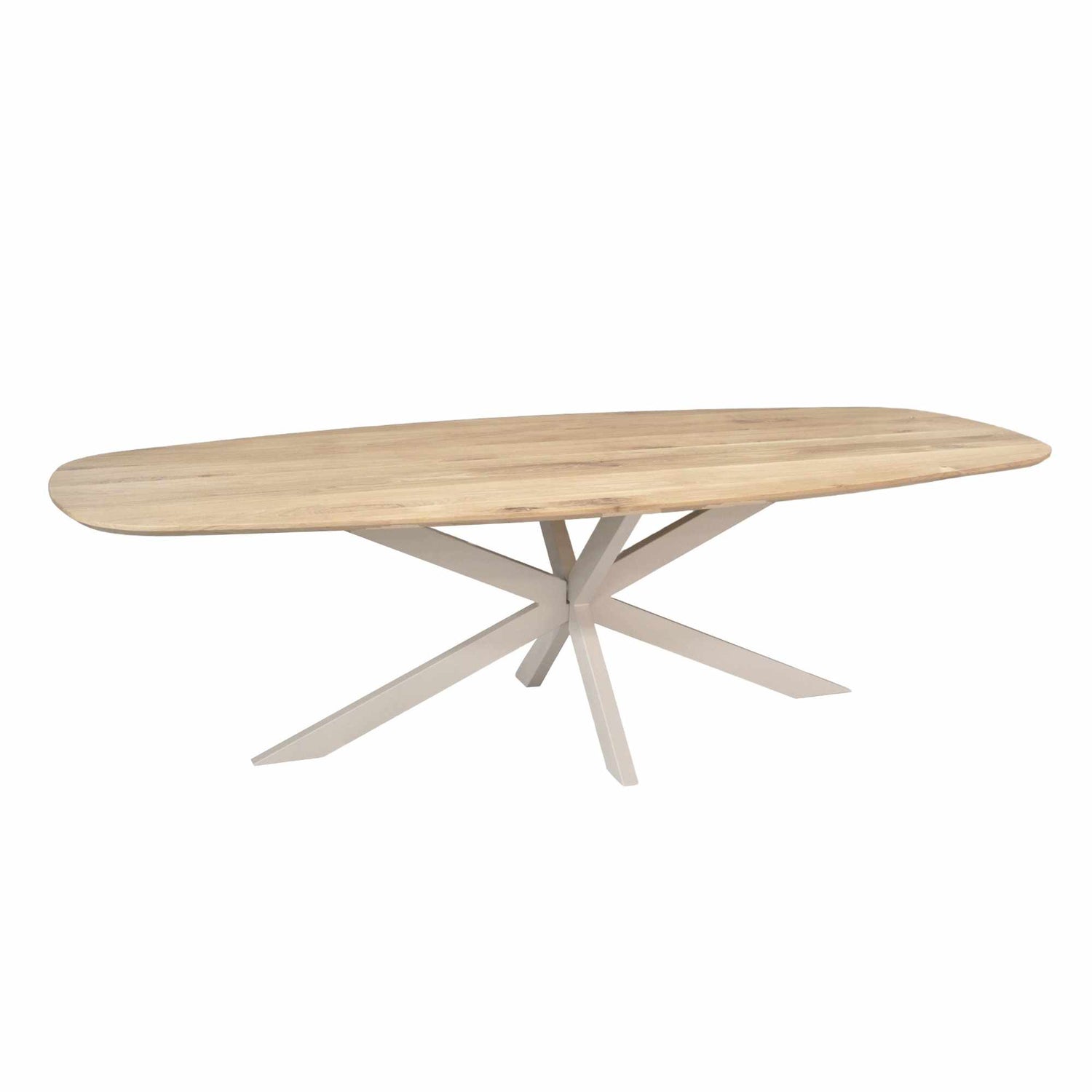 Eiken eettafel Ferris | Deens Ovaal 280 cm | Naturel | Poot Sand - Industrieelinhuis.nl