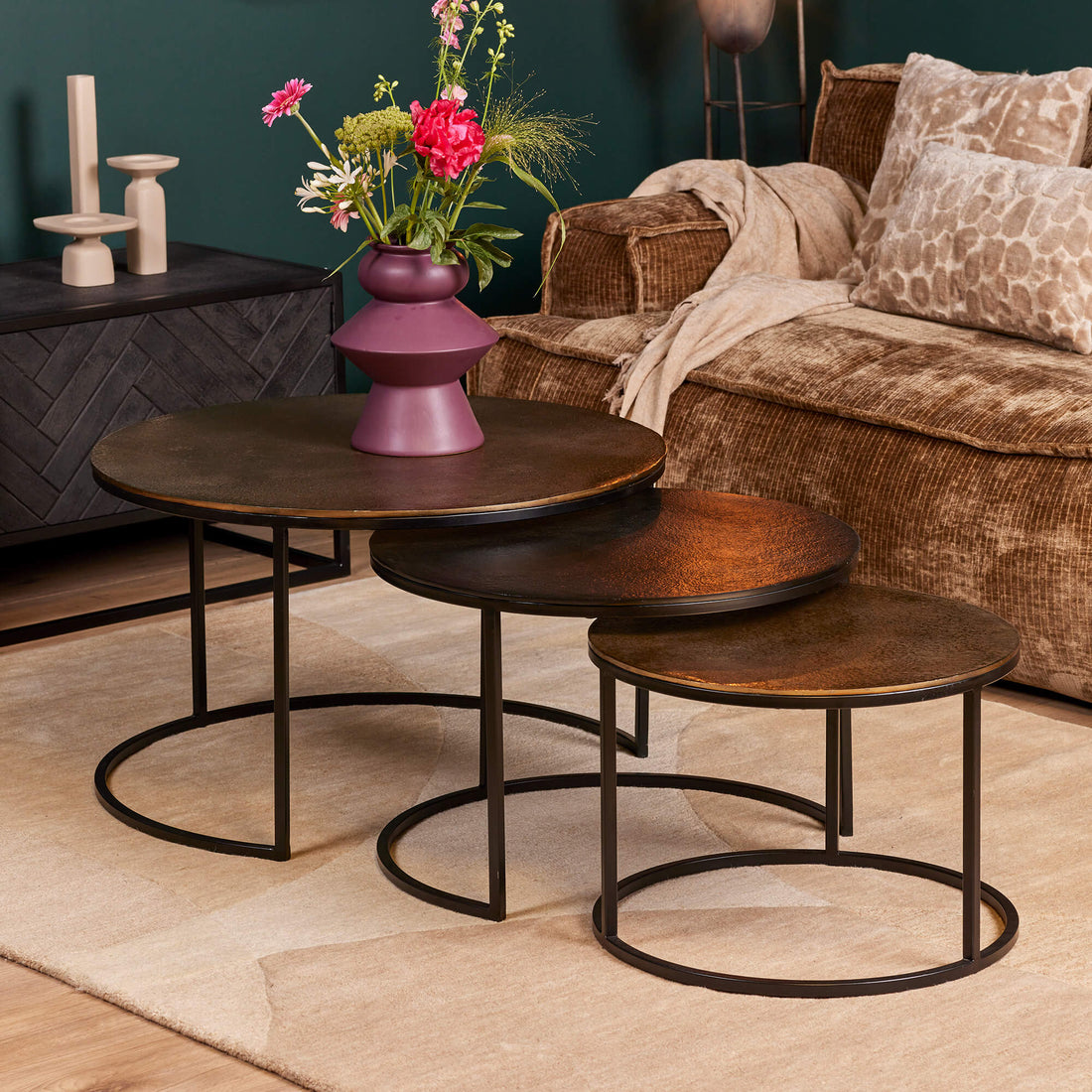 Salontafel Xaro | 75 cm | Set van 3 - Industrieelinhuis.nl