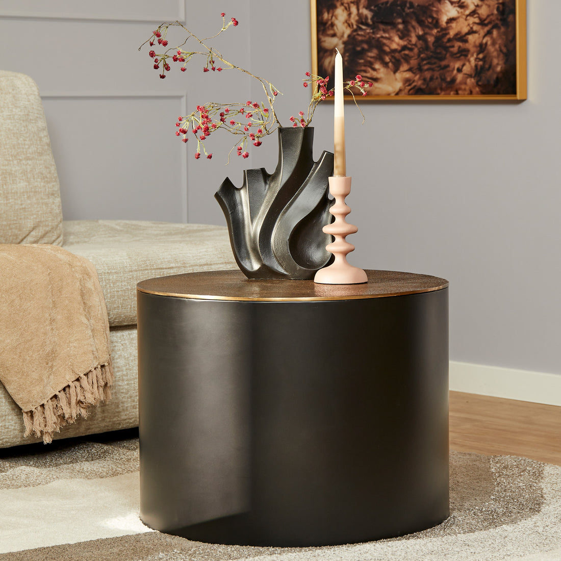 Salontafel Fiore Black | 60 cm - Industrieelinhuis.nl