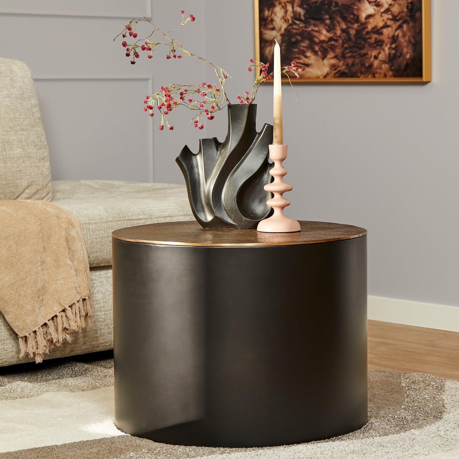 Salontafel Fiore Black | 60 cm - Industrieelinhuis.nl