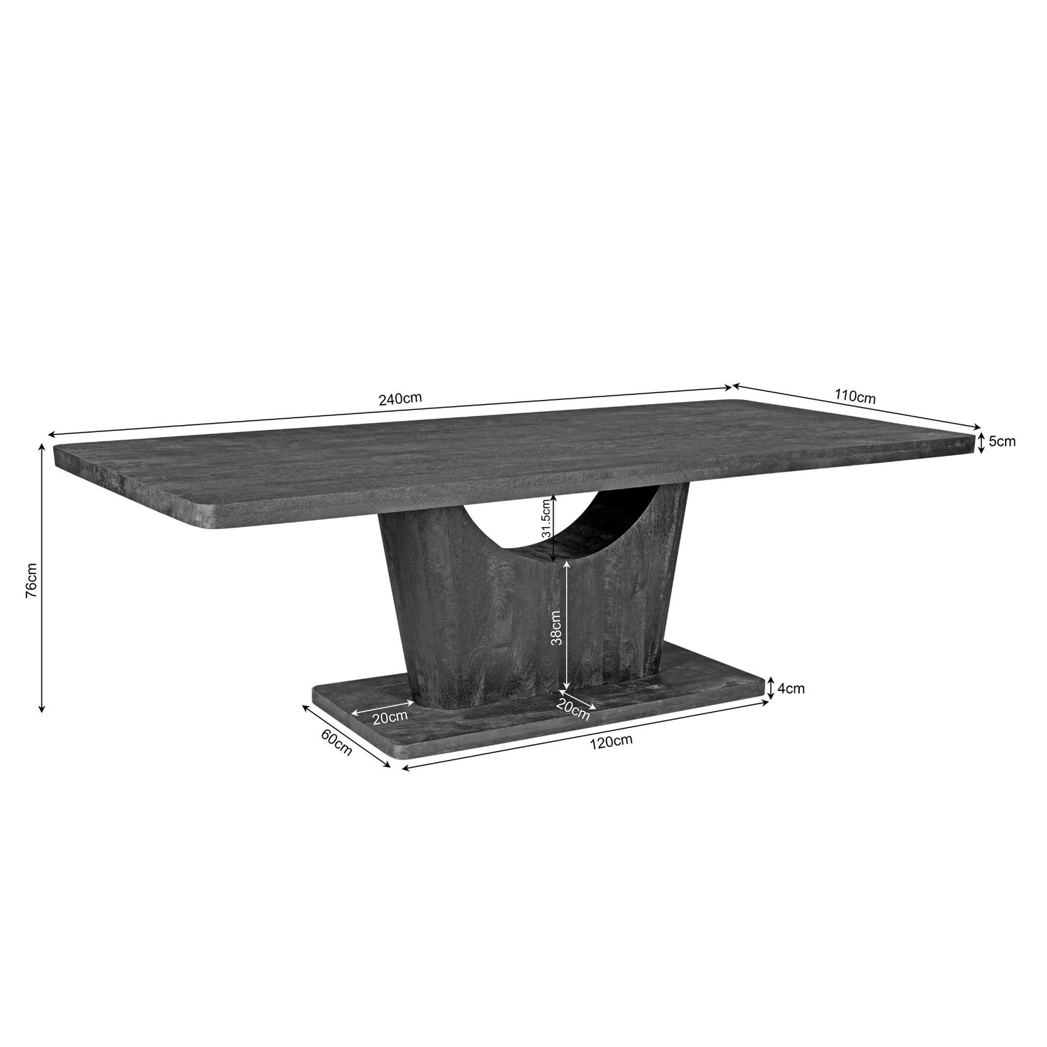 Eettafel Voco | 240 cm | Brown - Industrieelinhuis.nl