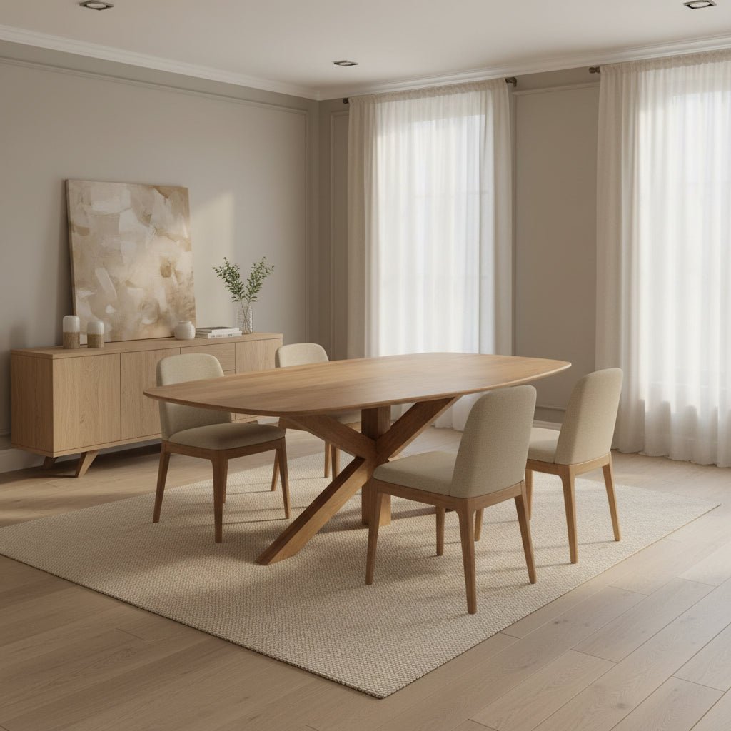 Eettafel Nina | Deens ovaal | 210 cm - Industrieelinhuis.nl