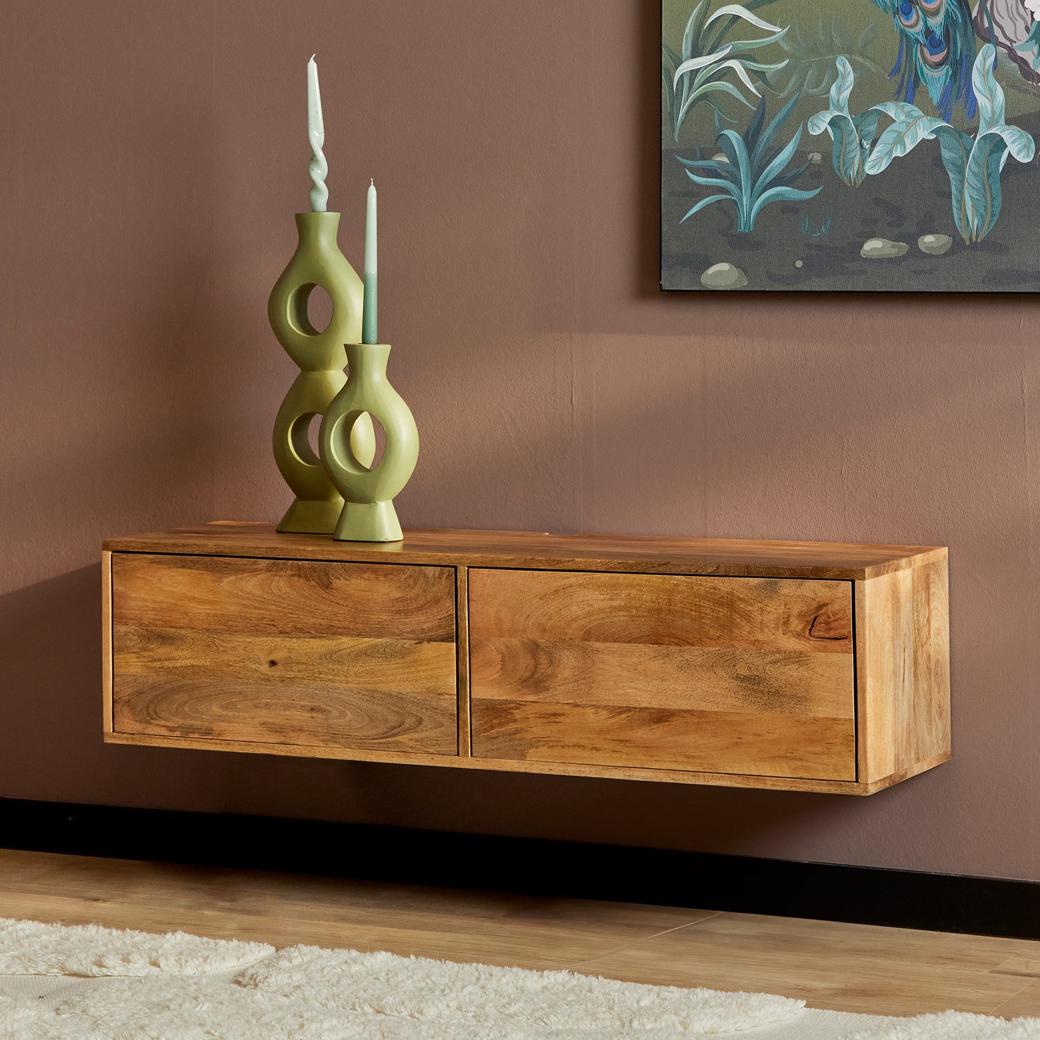 Zwevend tv meubel Vision Naturel | 120 cm - Industrieelinhuis.nl