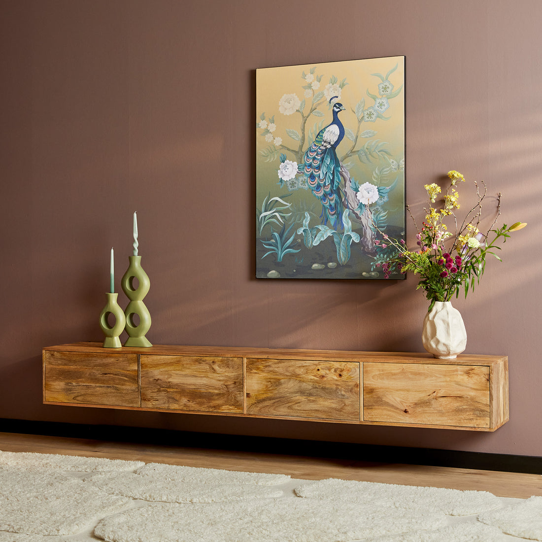 Zwevend tv meubel Vision Naturel | 240 cm - Industrieelinhuis.nl