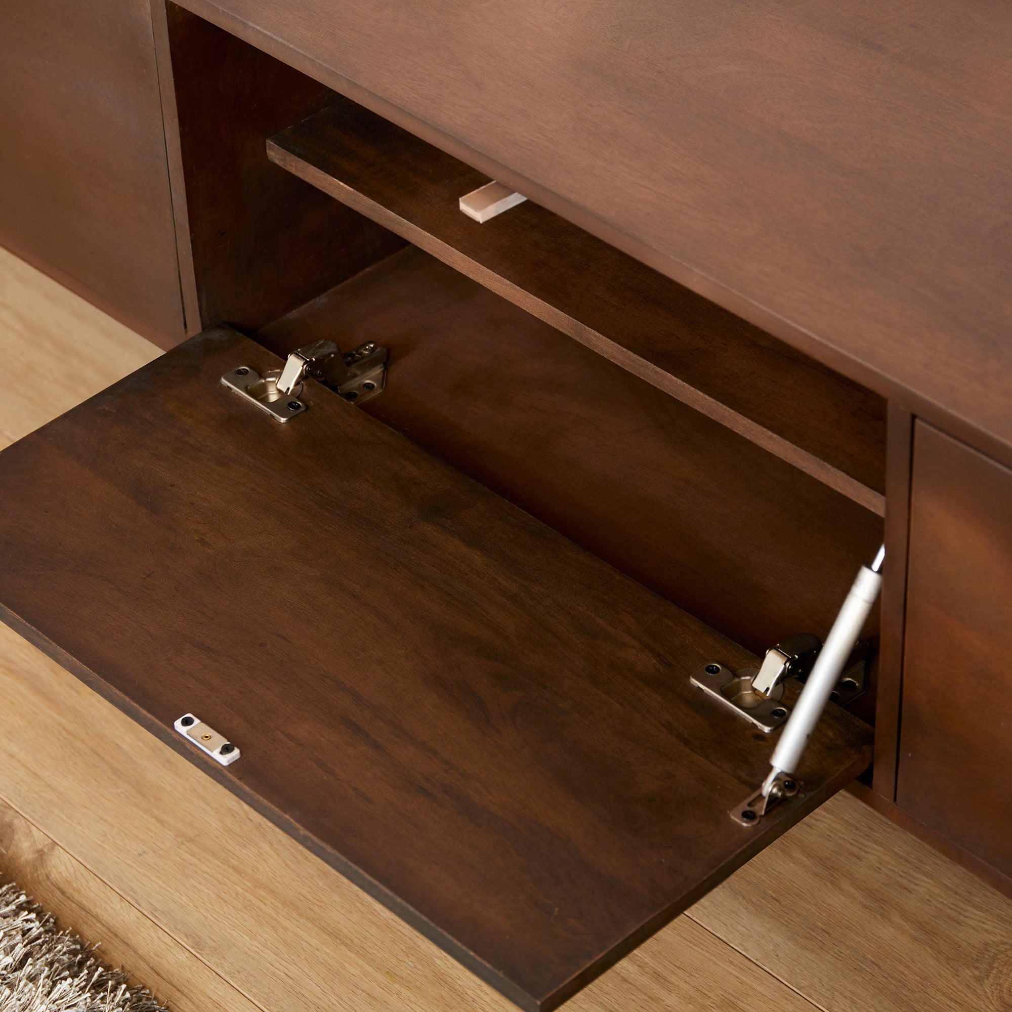 Zwevend tv meubel Vista Walnut | 120 cm - Industrieelinhuis.nl