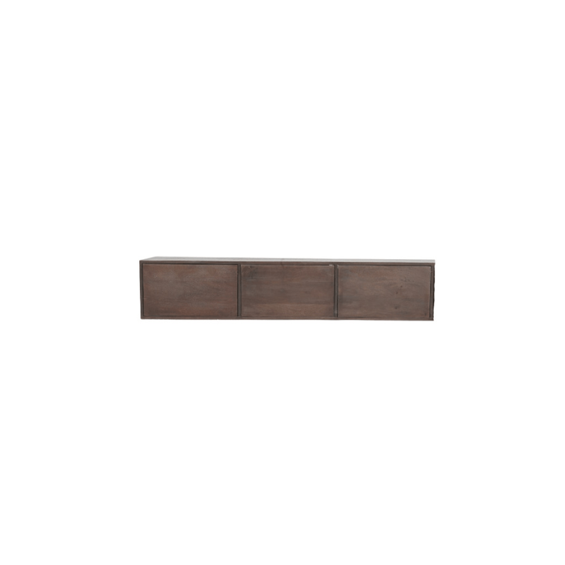 Zwevend tv meubel Vista Walnut | 160 cm - Industrieelinhuis.nl