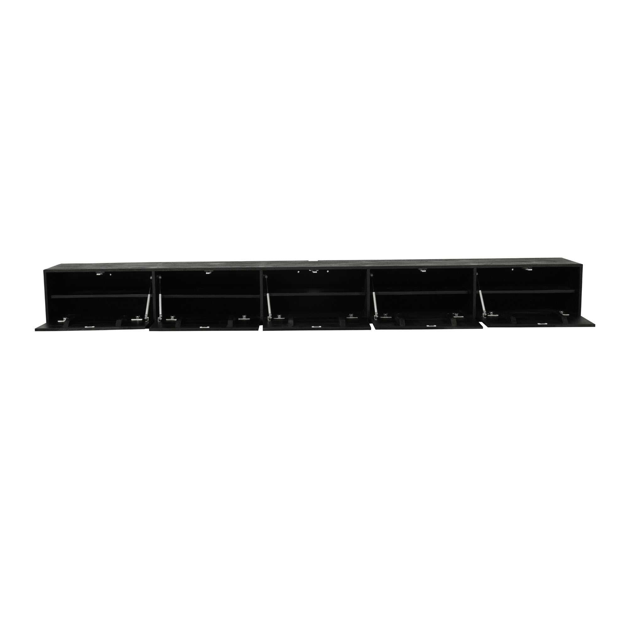 Zwevend Tv meubel Vision Black | 280 cm - Industrieelinhuis.nl