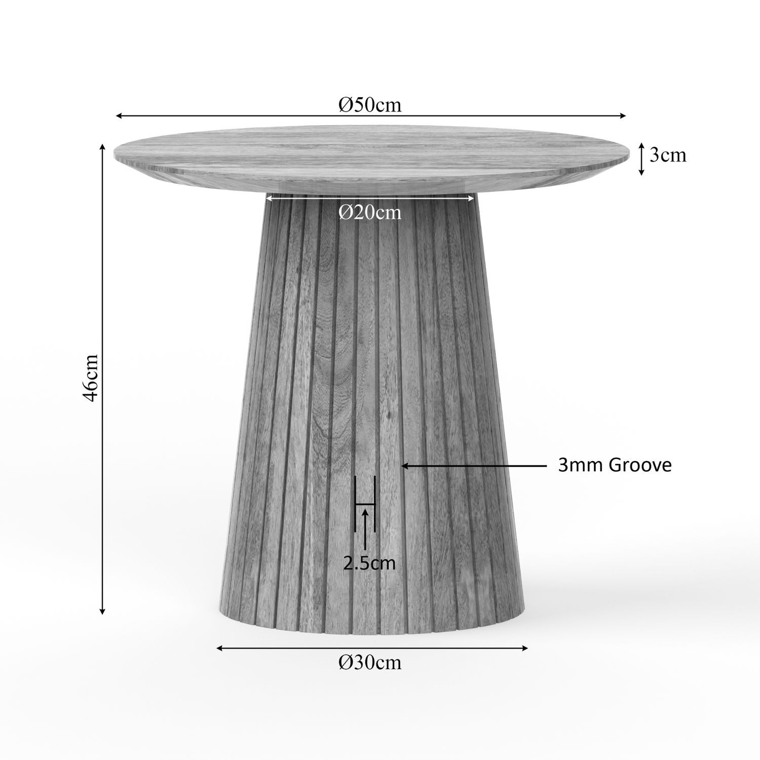 Salontafel Solana | 50 cm | Taupe - Industrieelinhuis.nl