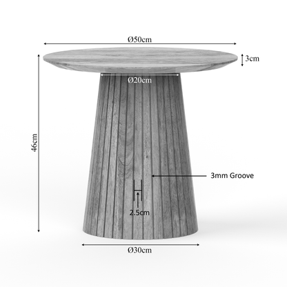 Salontafel Solana | 50 cm | Taupe - Industrieelinhuis.nl