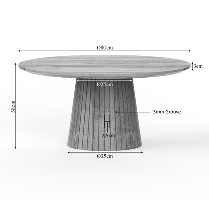 Salontafel Solana | 80 cm | Taupe - Industrieelinhuis.nl