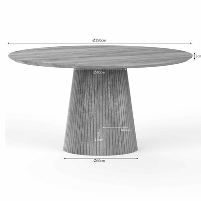 Eettafel Solana | 150 cm | Taupe - Industrieelinhuis.nl