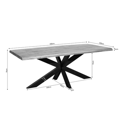 Boomstamtafel Denver | 200 cm - Industrieelinhuis.nl