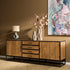 Groot dressoir mangohout Denver | Mangohout en staal | 210 cm - Industrieelinhuis.nl