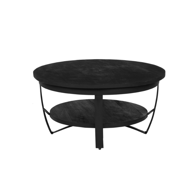 Salontafel Paras Black 90 cm - Industrieelinhuis.nl