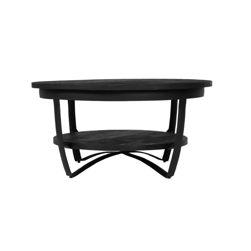 Salontafel Paras Black 90 cm - Industrieelinhuis.nl