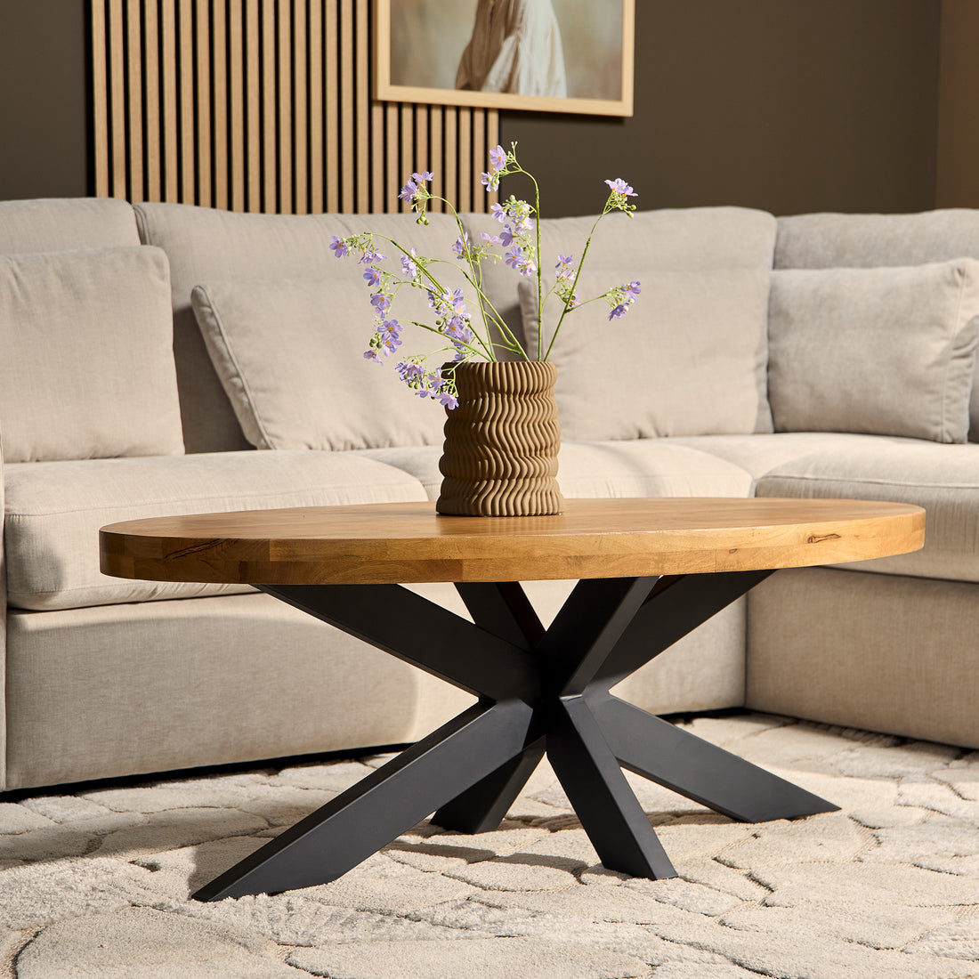 Salontafel Denver | 130 cm | Ovaal - Industrieelinhuis.nl