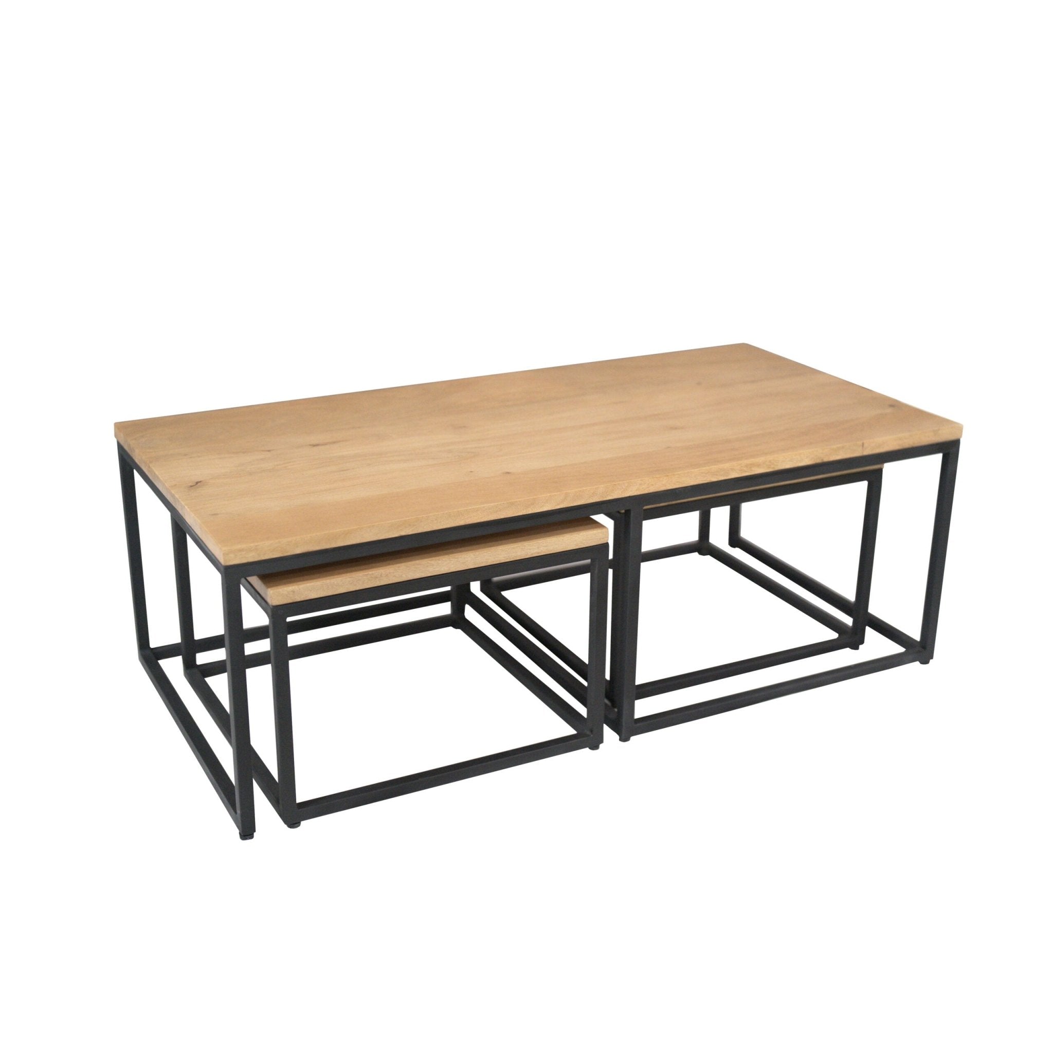 Salontafel Dakota | 120 cm | Set van 3 - Industrieelinhuis.nl