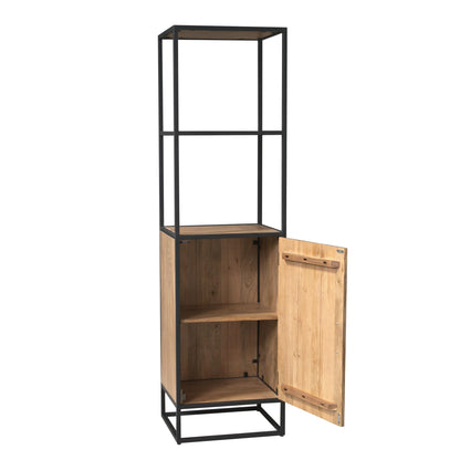 Boekenkast Dakota 1 deur | 55 cm - Industrieelinhuis.nl