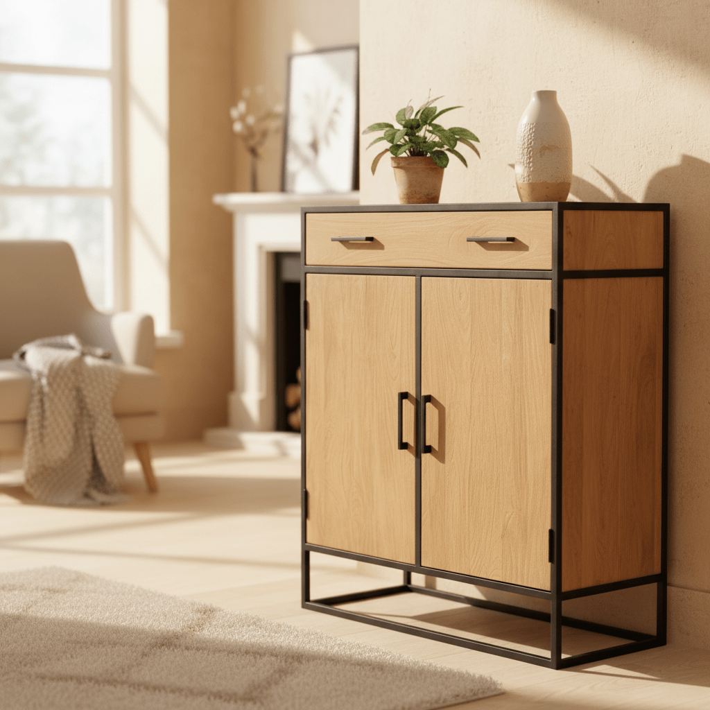 Kabinetkast Dakota – Stoer design met warme uitstraling 100 cm - Industrieelinhuis.nl