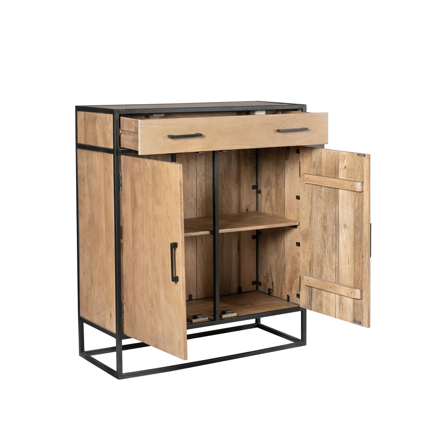 Kabinetkast Dakota – Stoer design met warme uitstraling 100 cm - Industrieelinhuis.nl