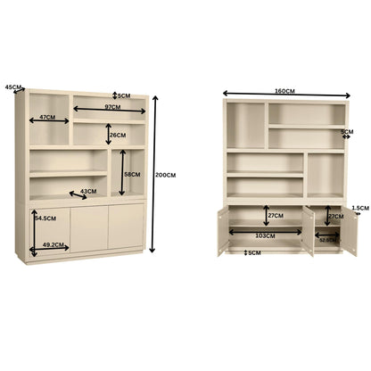 Boekenkast Eclipse Sand | 90 cm - Industrieelinhuis.nl