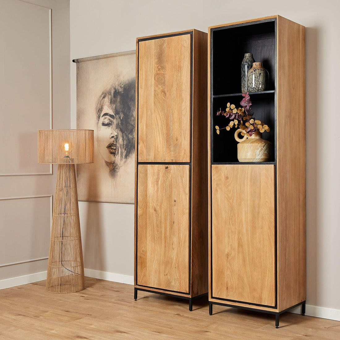 Opbergkast RichWood | 60 cm - Industrieelinhuis.nl