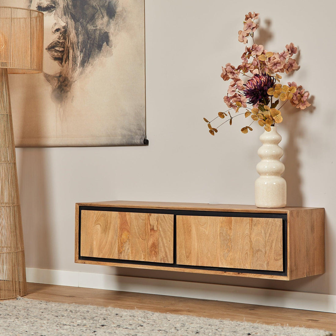 Zwevend tv meubel RichWood | 120 cm - Industrieelinhuis.nl