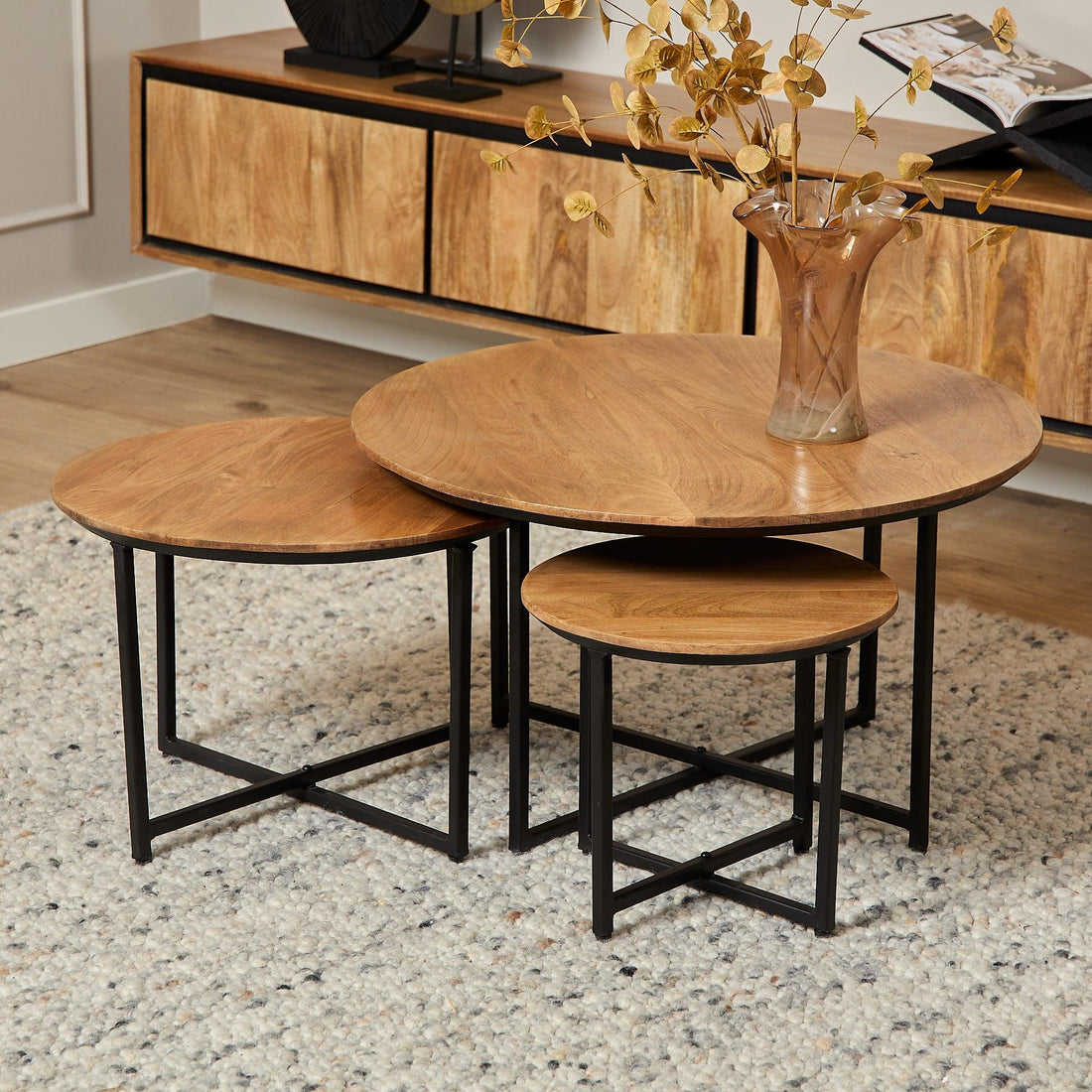 Salontafel RichWood | Set van 3 - Industrieelinhuis.nl