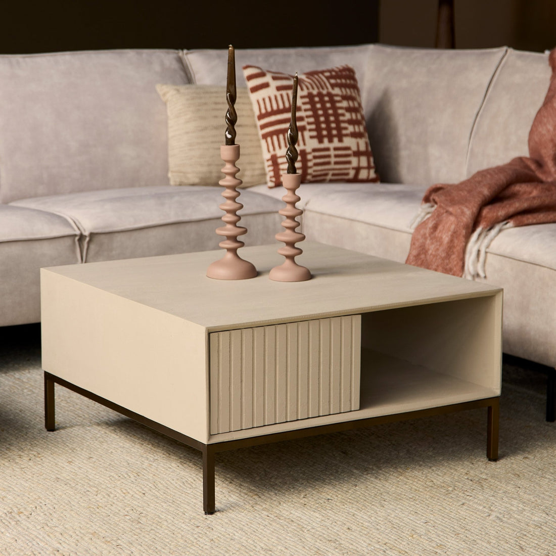 Salontafel Madison Sand| 80 cm - Industrieelinhuis.nl