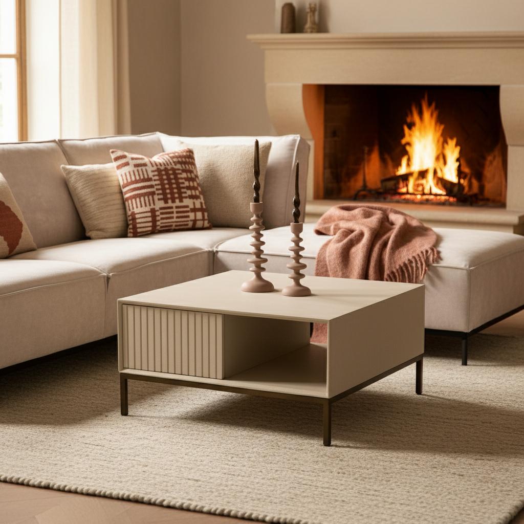 Salontafel Madison Sand | 80 cm - Industrieelinhuis.nl