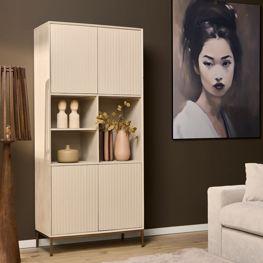 Vakkenkast Madison Sand  | 90 cm