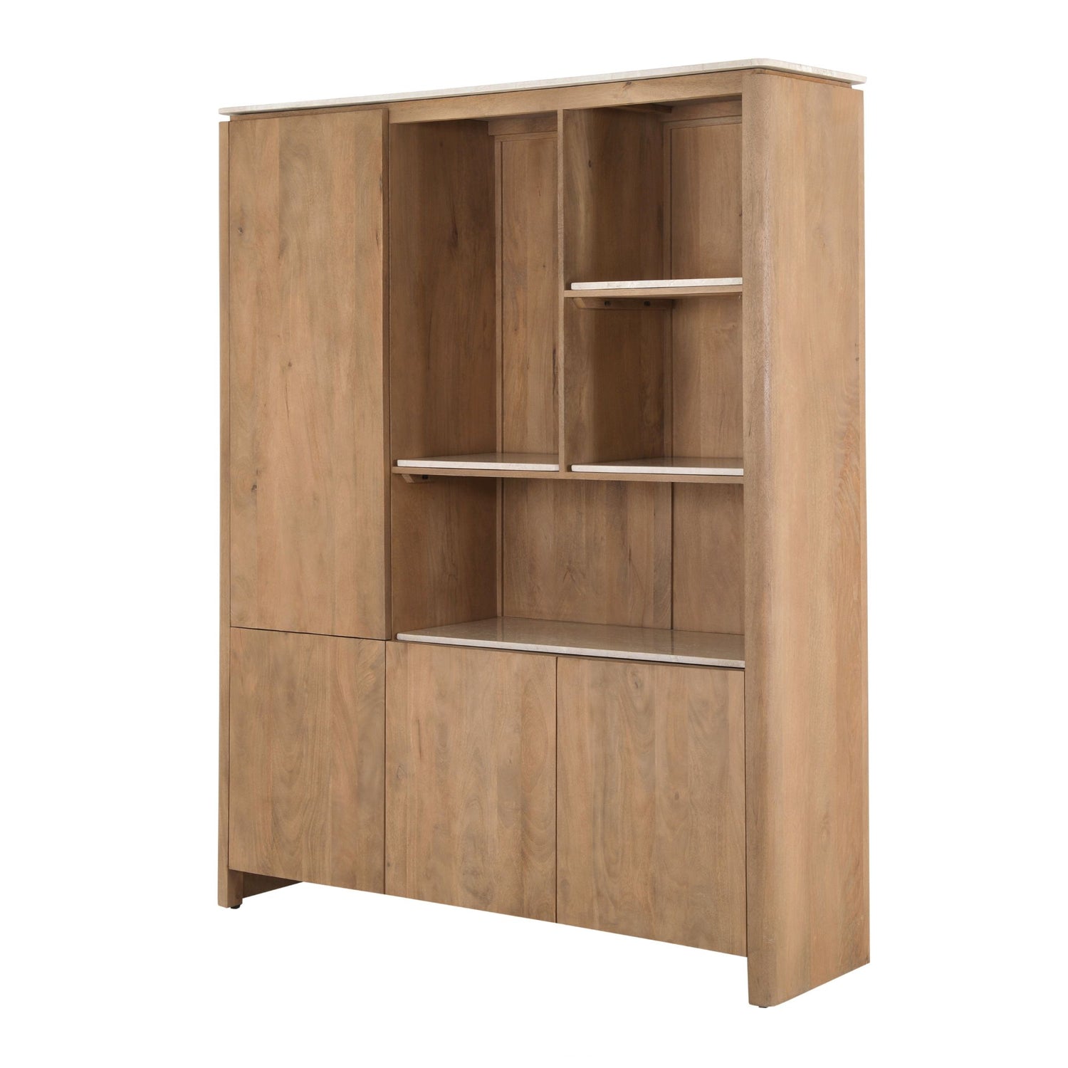 Vakkenkast XL Dallas Naturel Mangohout 160 cm - Industrieelinhuis.nl