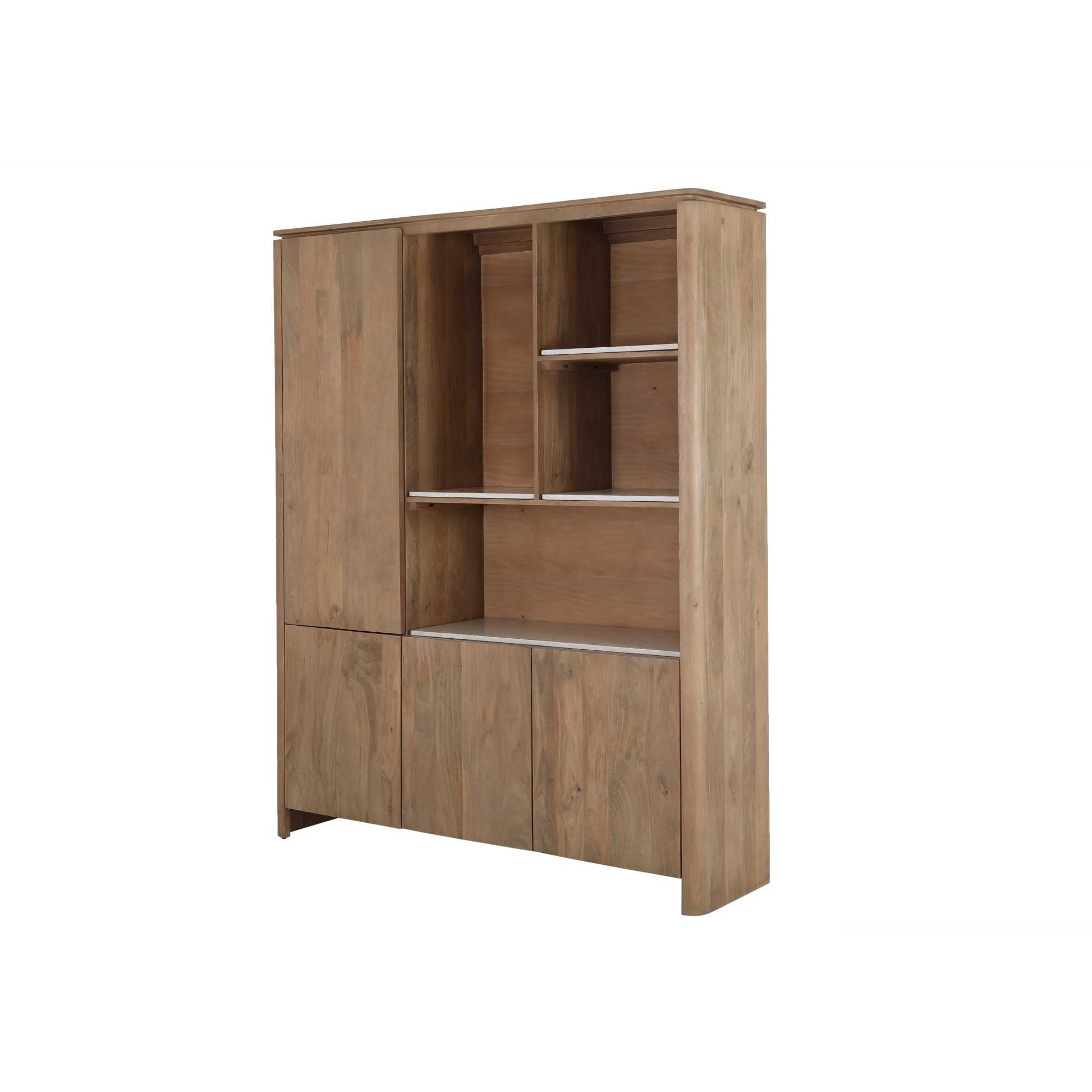 Vakkenkast XL Dallas Naturel Mangohout 160 cm - Industrieelinhuis.nl