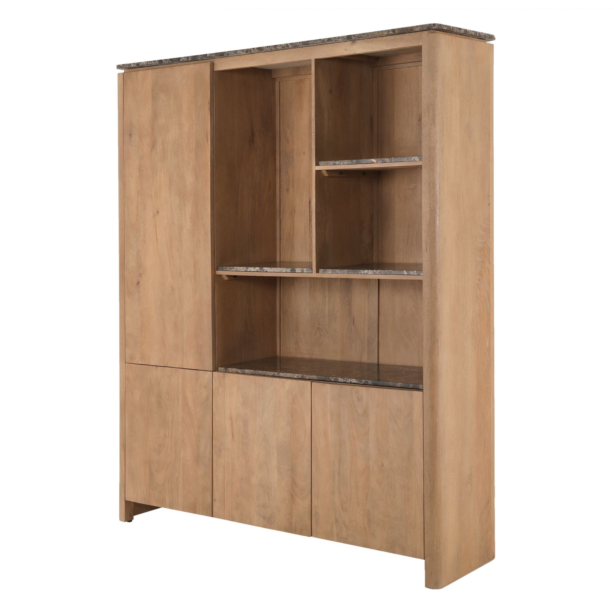 Vakkenkast XL Dallas Naturel Mangohout 160 cm - Industrieelinhuis.nl