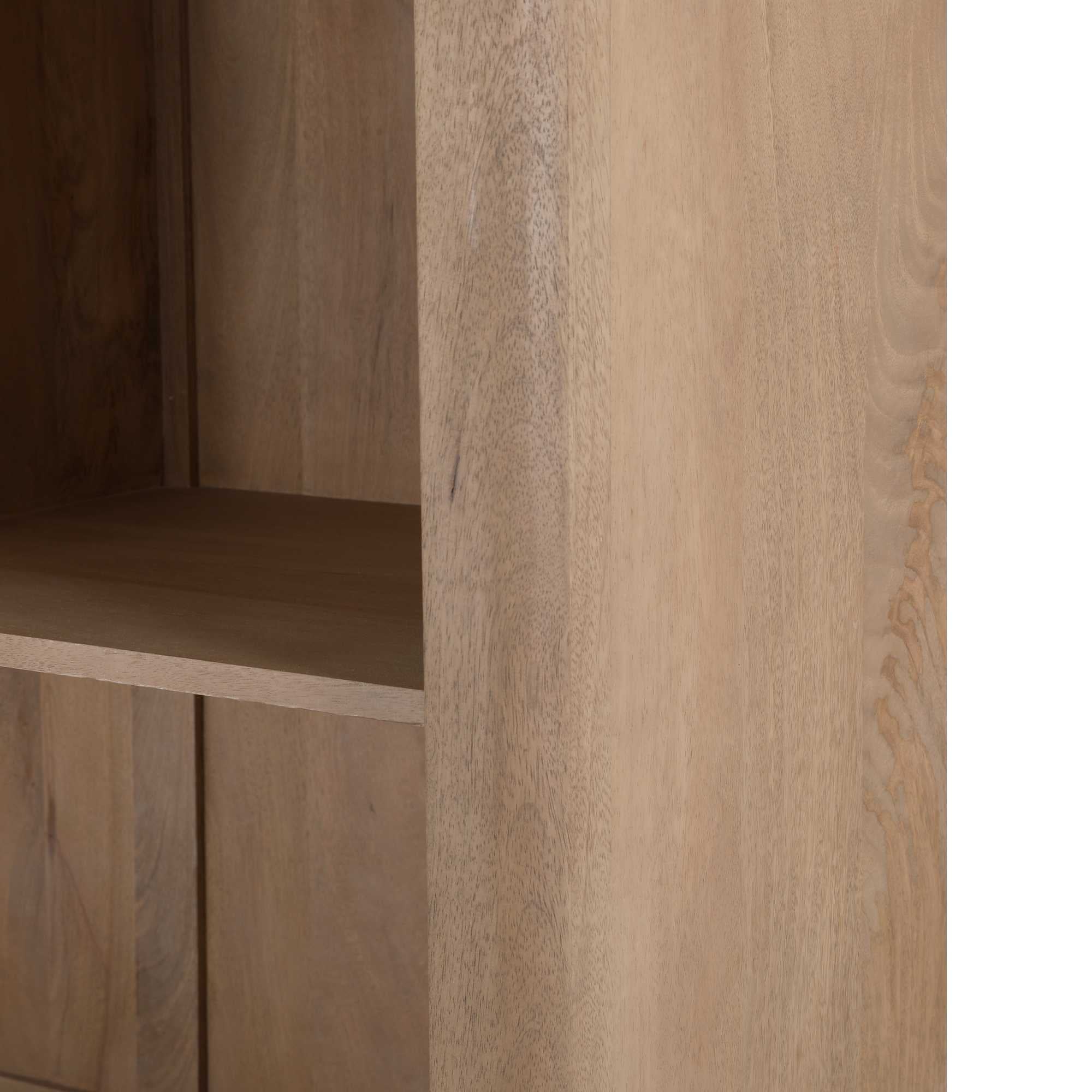 Vakkenkast XL Dallas Naturel Mangohout 160 cm - Industrieelinhuis.nl