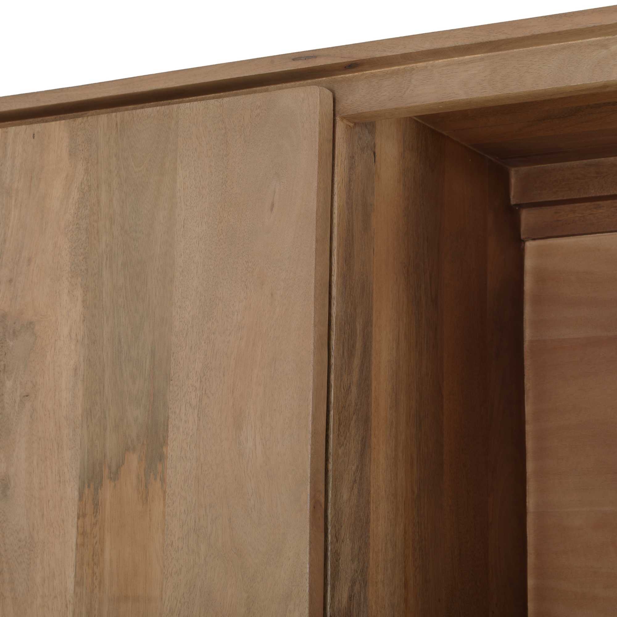 Vakkenkast XL Dallas Naturel Mangohout 160 cm - Industrieelinhuis.nl