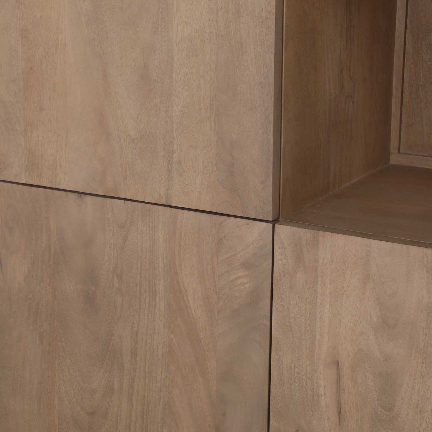 Vakkenkast XL Dallas Naturel Mangohout 160 cm - Industrieelinhuis.nl