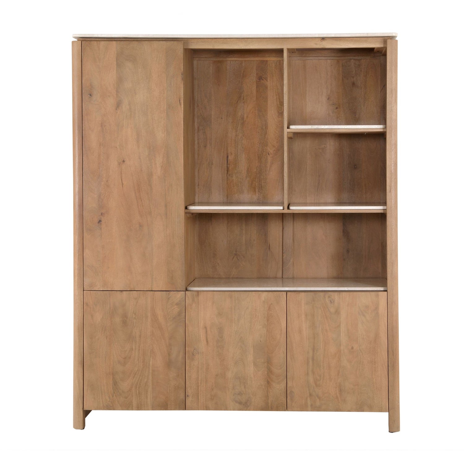 Vakkenkast XL Dallas Naturel Mangohout 160 cm - Industrieelinhuis.nl