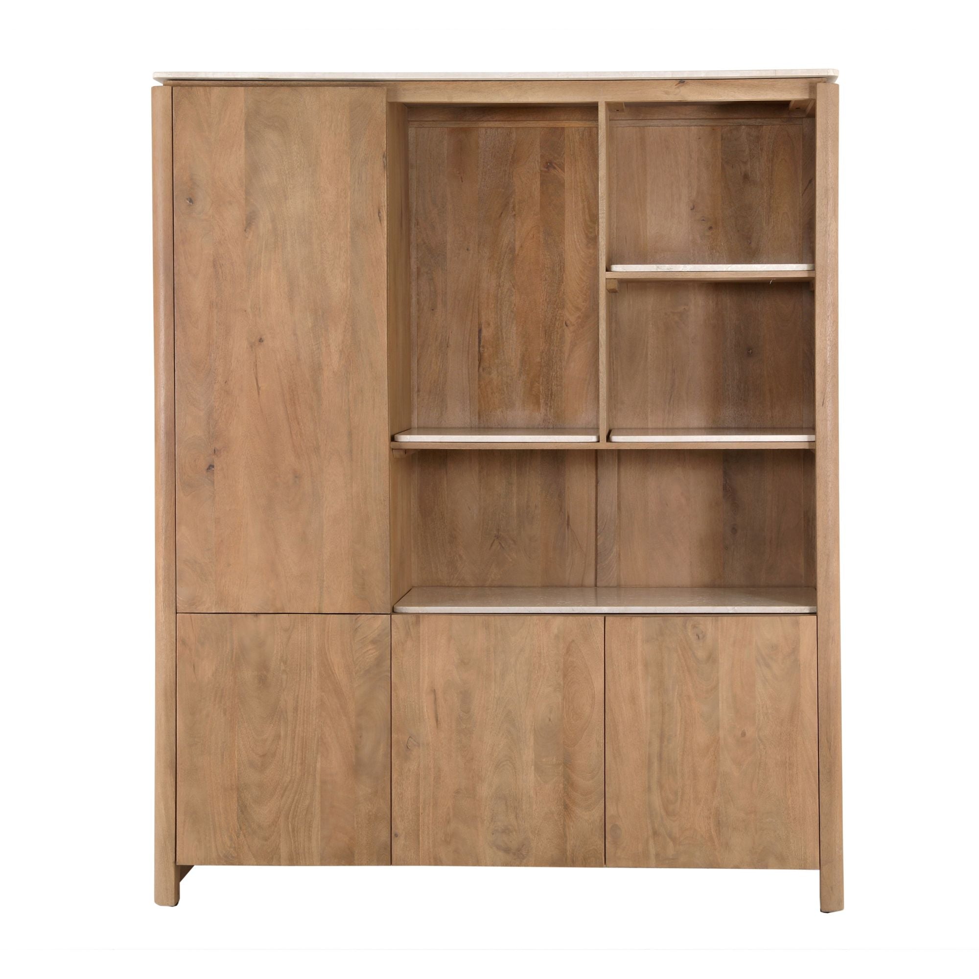 Vakkenkast XL Dallas Naturel Mangohout 160 cm - Industrieelinhuis.nl