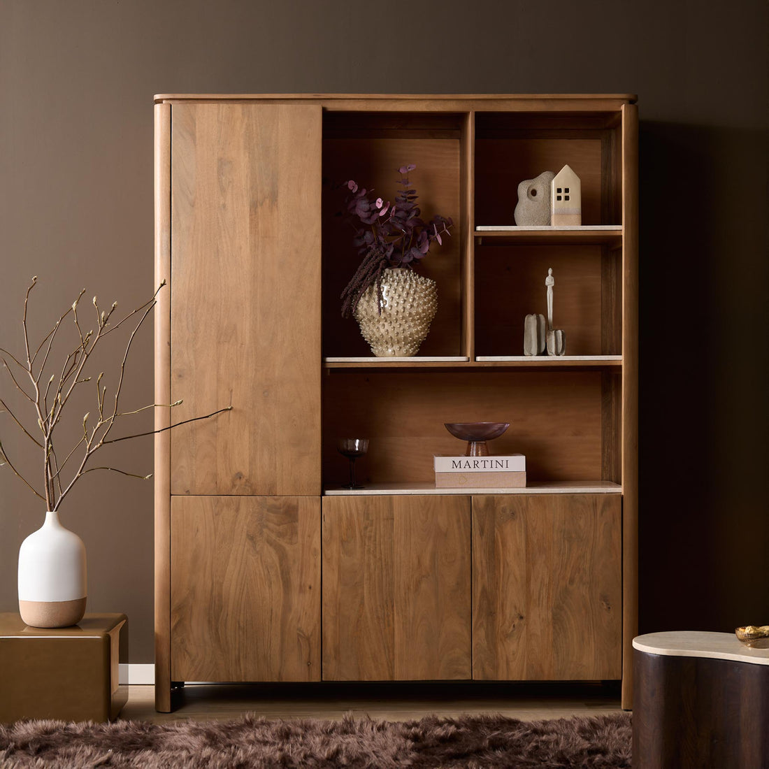 Vakkenkast XL Dallas Naturel Mangohout 160 cm - Industrieelinhuis.nl