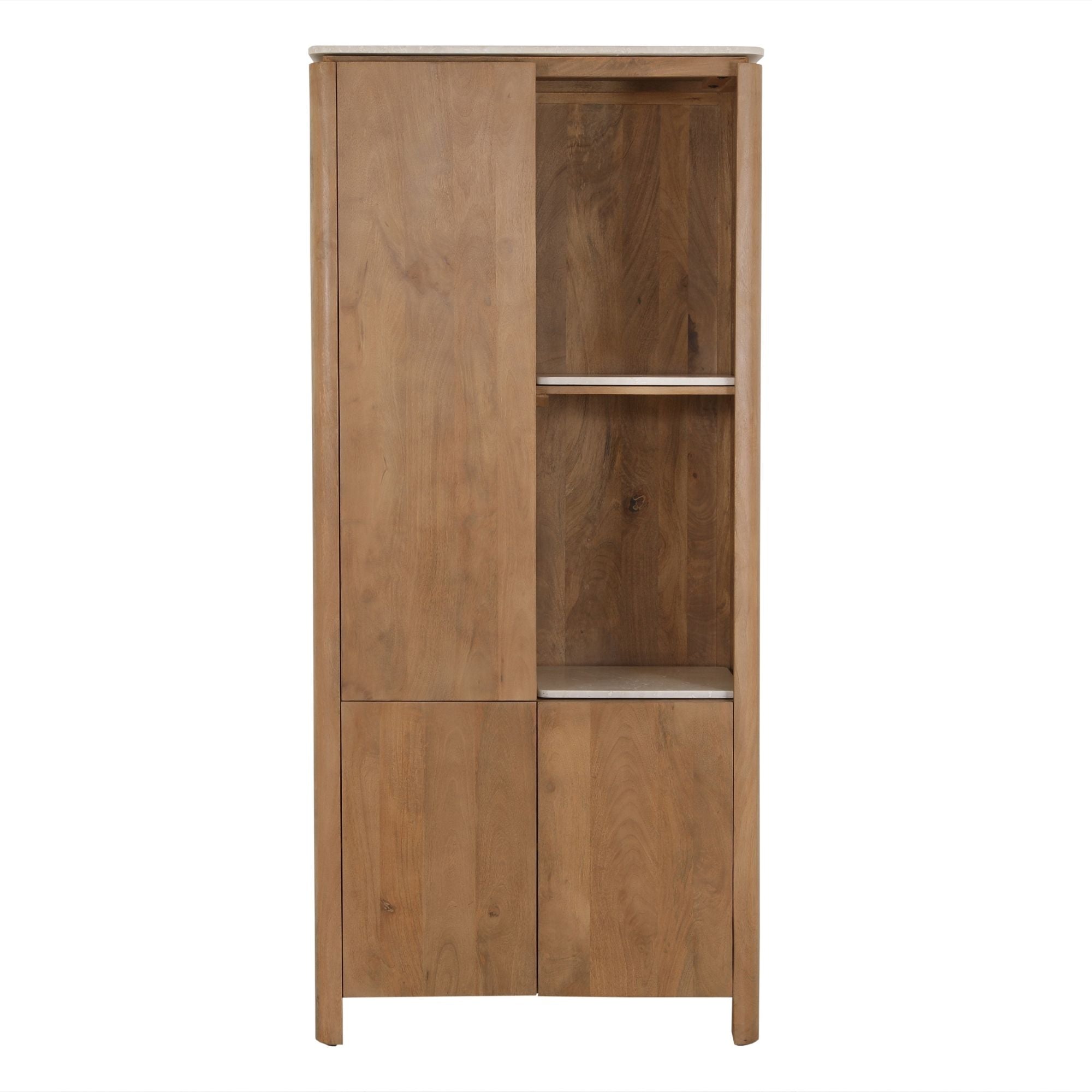 Vakkenkast Dallas Naturel Mangohout 90 cm - Industrieelinhuis.nl