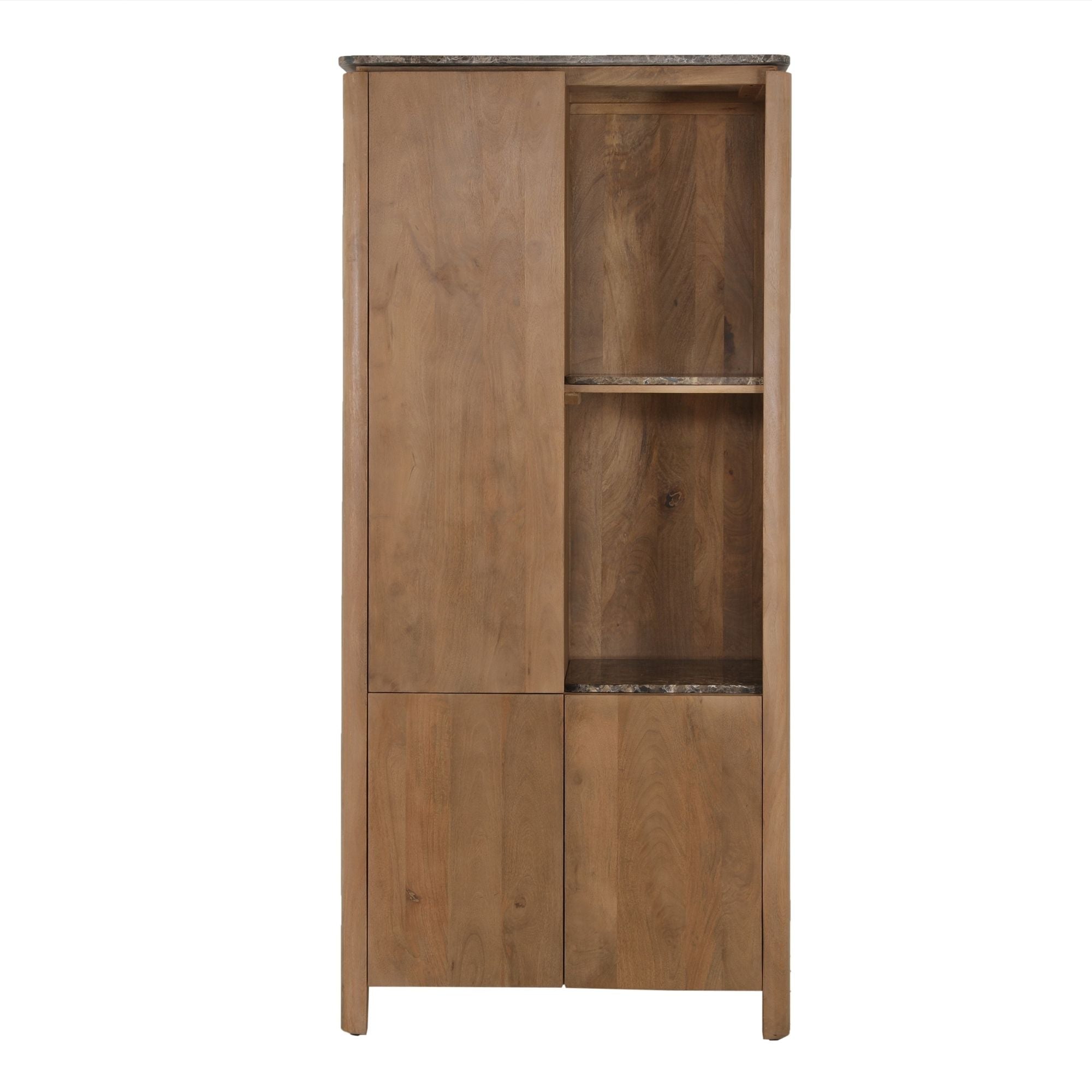 Vakkenkast Dallas Naturel Mangohout 90 cm - Industrieelinhuis.nl