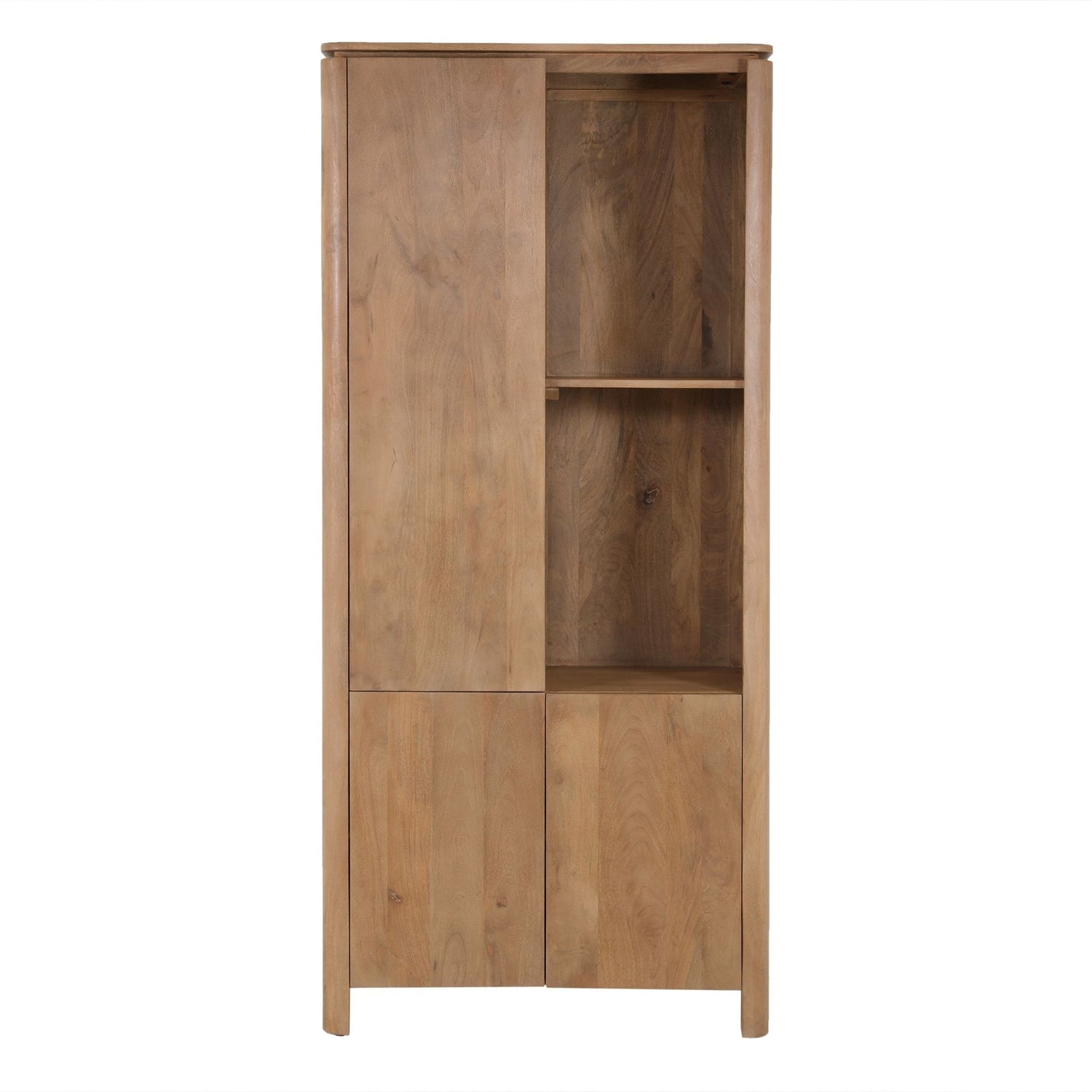 Vakkenkast Dallas Naturel Mangohout 90 cm - Industrieelinhuis.nl