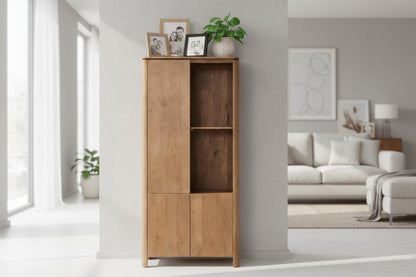 Vakkenkast Dallas Naturel Mangohout 90 cm - Industrieelinhuis.nl