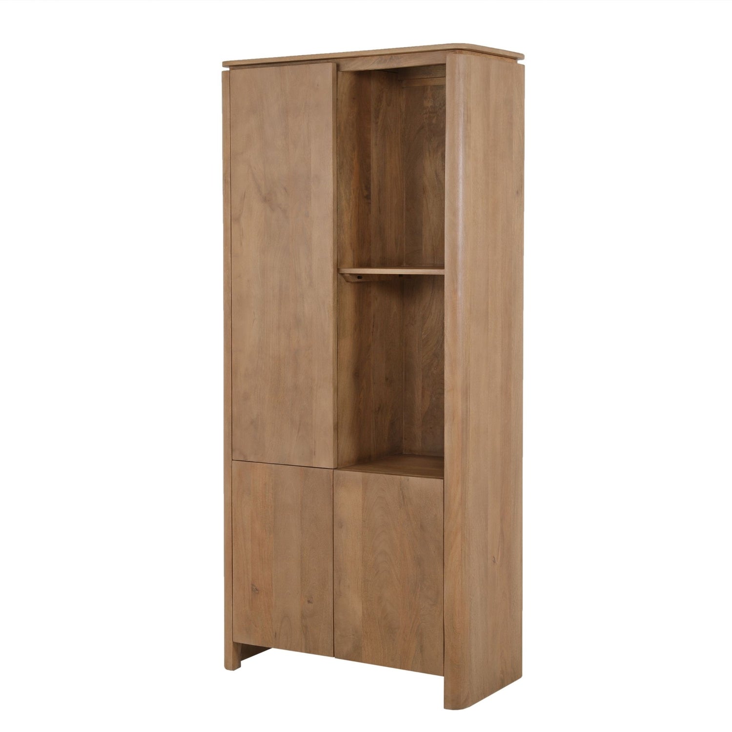Vakkenkast Dallas Naturel Mangohout 90 cm - Industrieelinhuis.nl