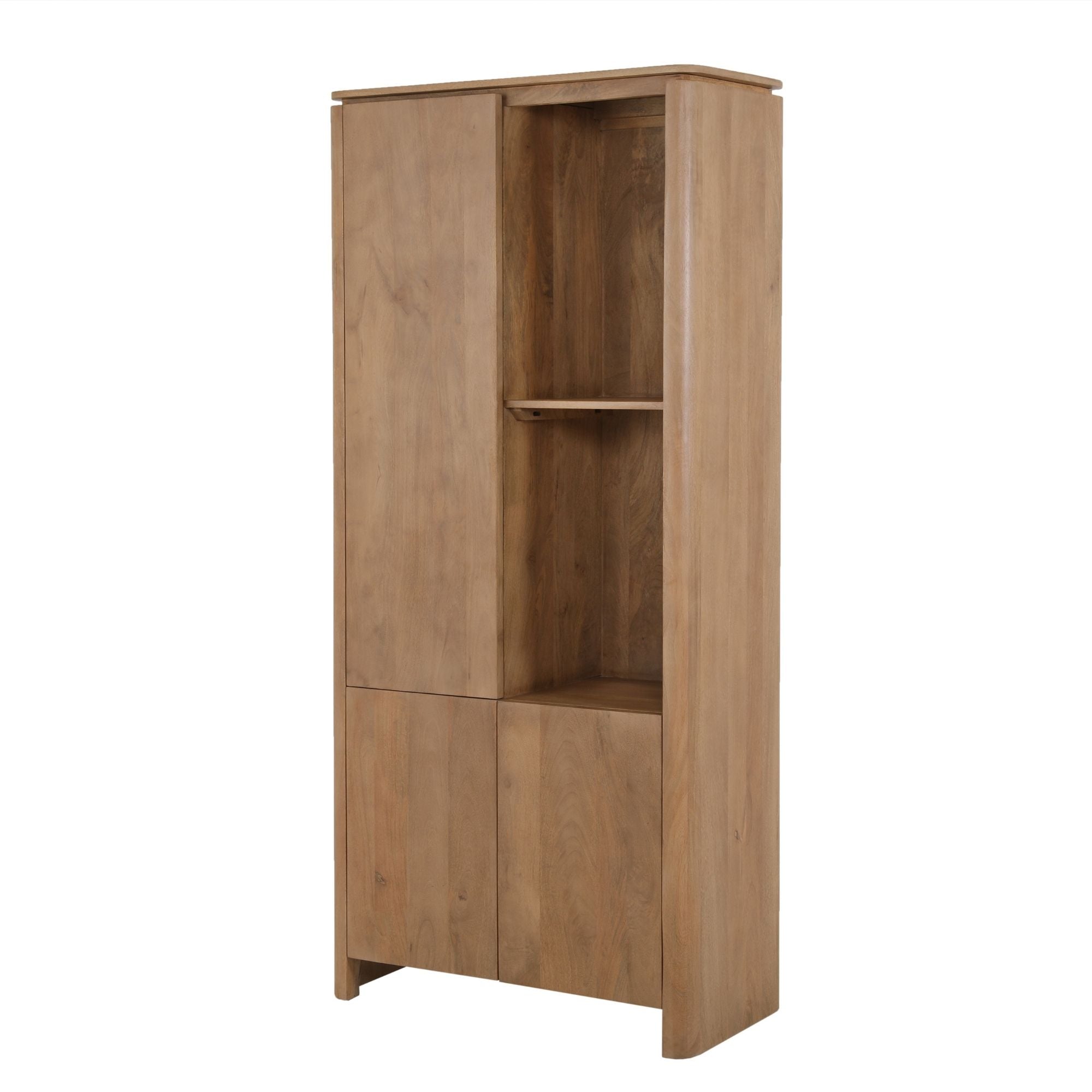 Vakkenkast Dallas Naturel Mangohout 90 cm - Industrieelinhuis.nl